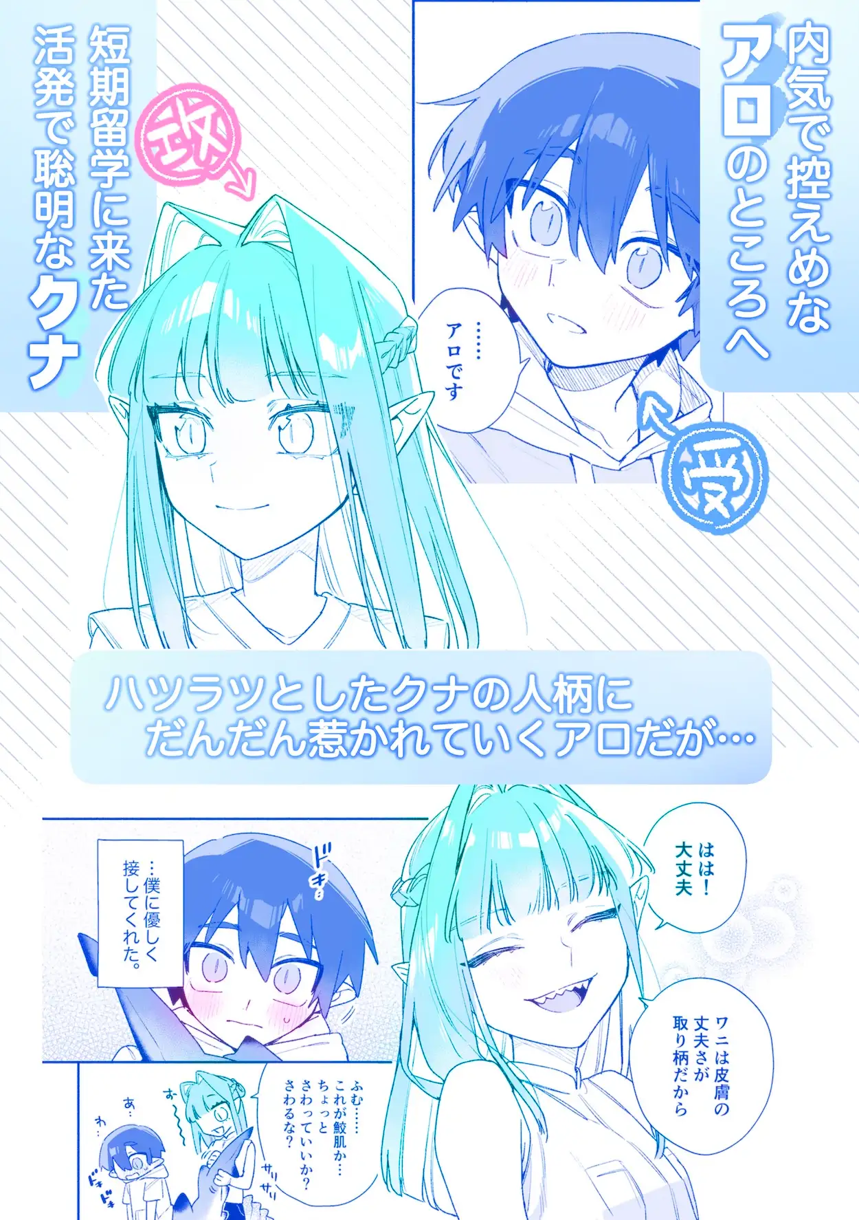 ♂が受け。ワニちゃん×サメくん前編 の高画質サンプル画像1